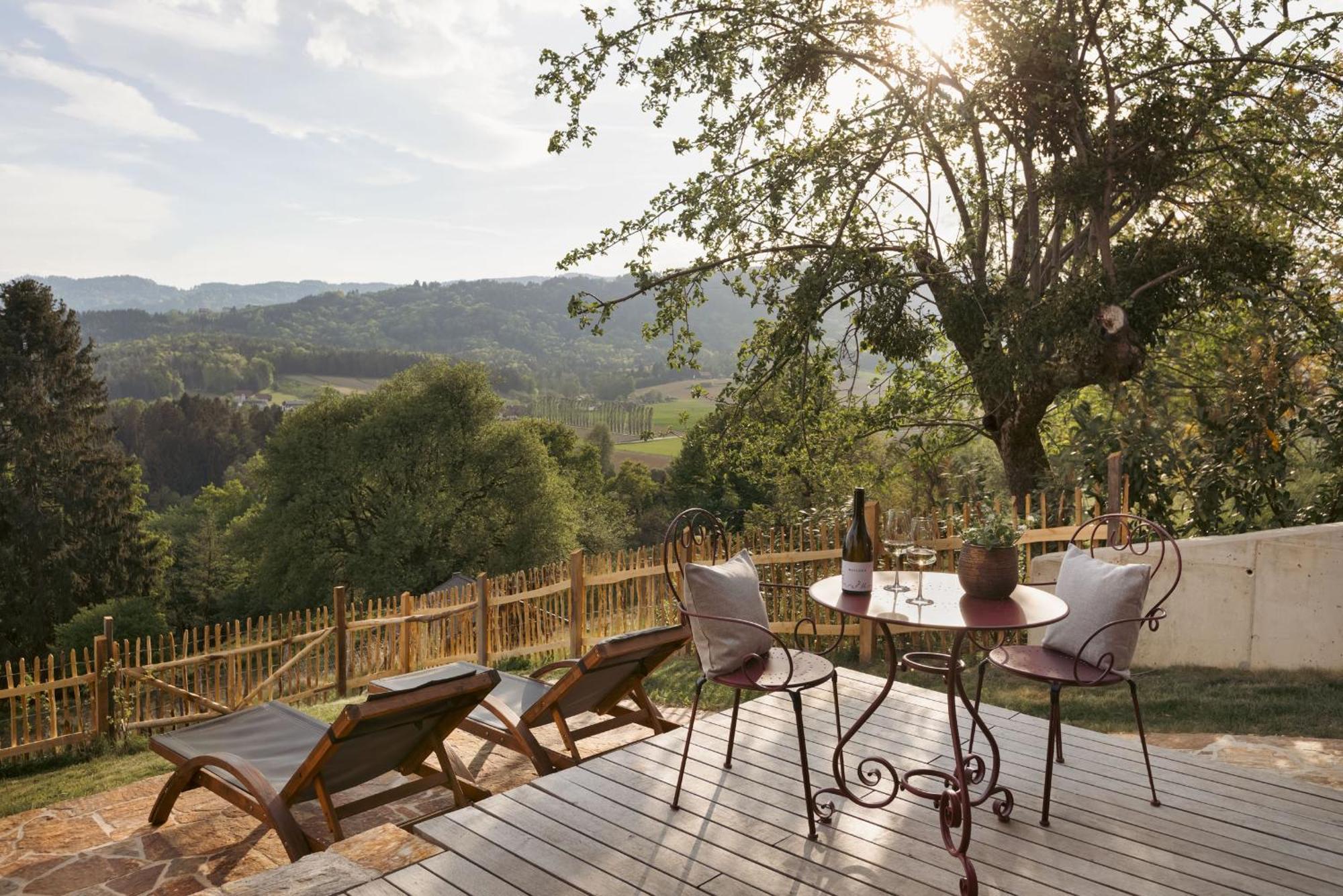 Am Wildbachberg - Luxus Ferienhaeuser Mit Infinitypool, Privatsauna Und Weinkeller Deutschlandsberg Exterior foto